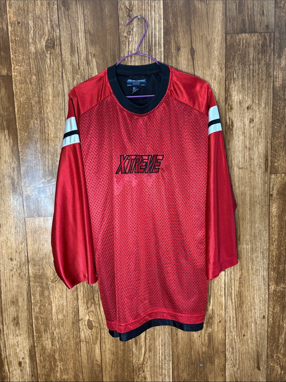 Players Xtreme Red Mesh Long-Sleeve Men's Jersey